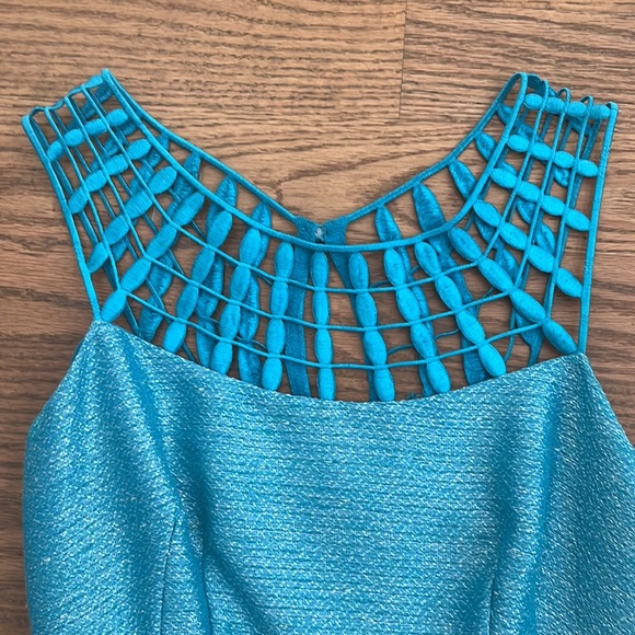 Antonio Melani size 0 Turquoise blue dress - Picture 4 of 8